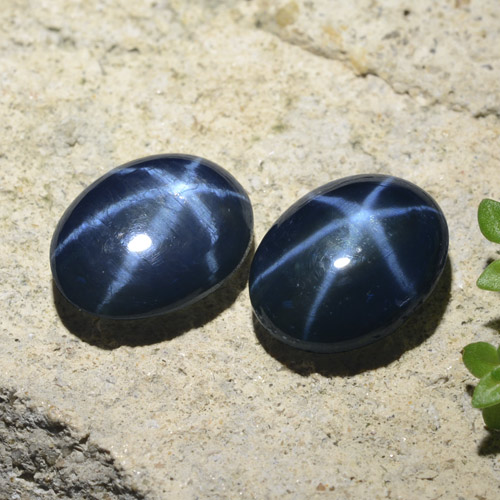 Gemas de zafiro estrella azul natural de 5,07 ct, corte óvalo, opaco