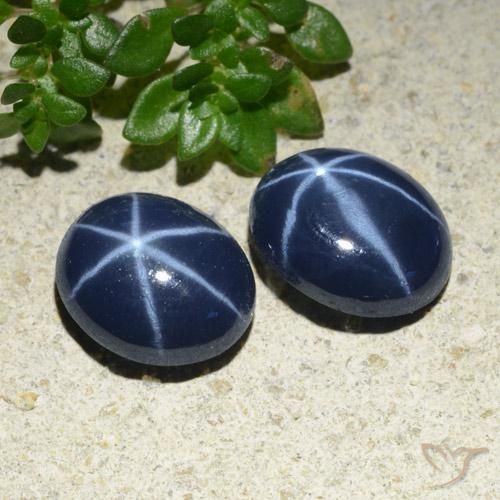 Gemas de zafiro estrella azul natural de 4,75 ct, corte óvalo, opaco