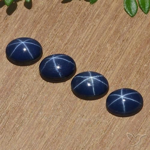 5.23ctw Natural Azul marino Zafiro estrella, Ovalada, Opaco