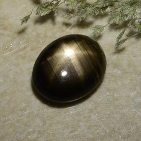 Zafiro estrella negro natural de 2,37 ct, corte óvalo, opaco