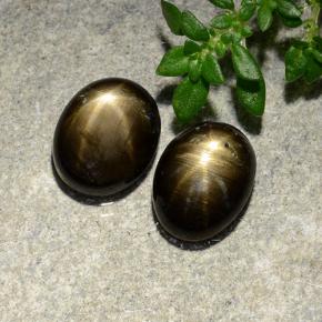 Gemas de Zafiro estrella Negro natural de 4.01 ct, Corte Óvalo, Opaco