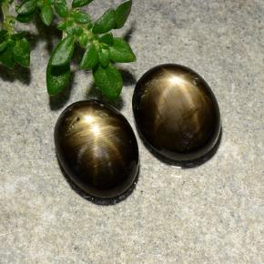 Gemas de Zafiro estrella Negro natural de 4.01 ct, Corte Óvalo, Opaco