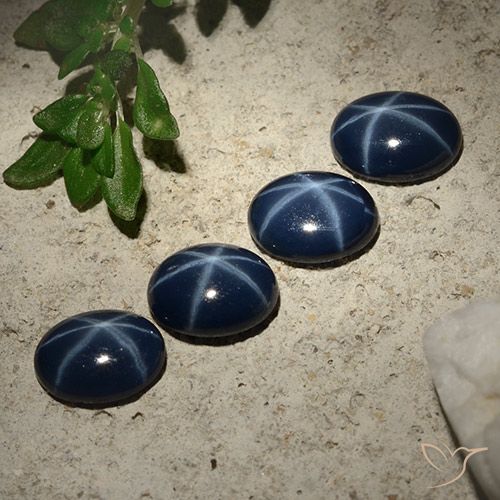 3.27ctw Natural Azul marino intenso Zafiro estrella, Ovalada, Opaco