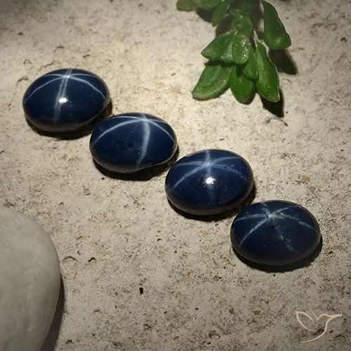 6.04ctw Natural Azul oscuro Zafiro estrella, Ovalada, Opaco