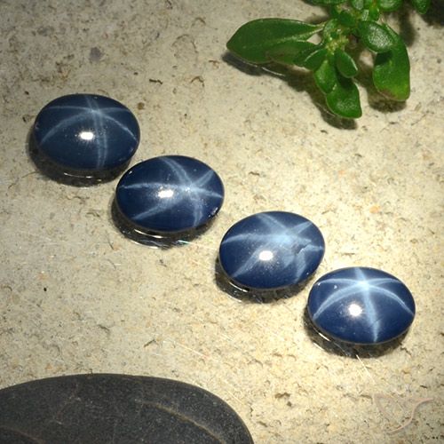 2.54ctw Natural Azul oscuro Zafiro estrella, Ovalada, Opaco