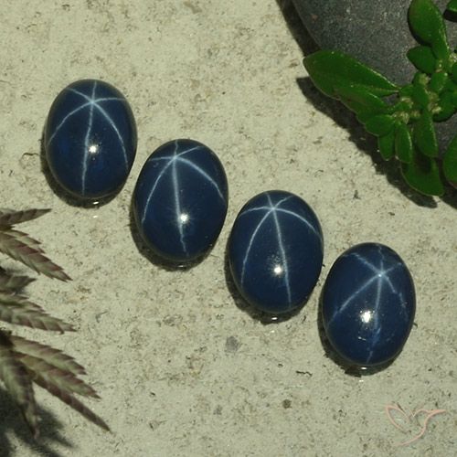 3.39ctw Natural Azul marino intenso Zafiro estrella, Ovalada, Opaco, Photo A