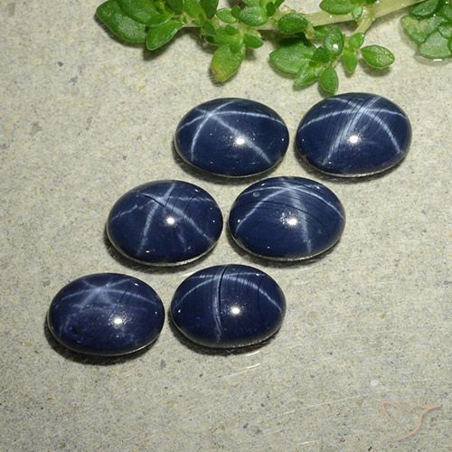 7.05ctw Natural Azul marino intenso Zafiro estrella, Ovalada, Opaco