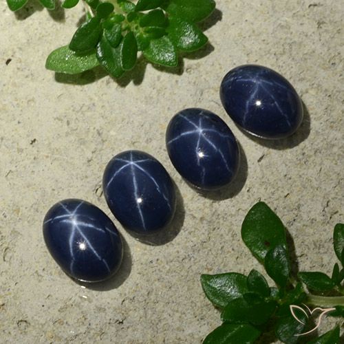 4.39ctw Natural Azul oscuro Zafiro estrella, Ovalada, Opaco