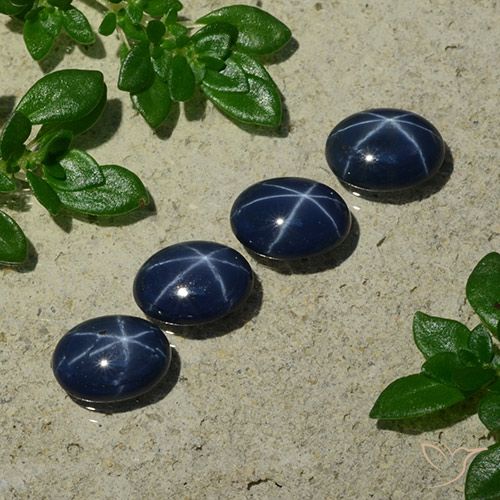 3.82ctw Natural Azul oscuro Zafiro estrella, Ovalada, Opaco