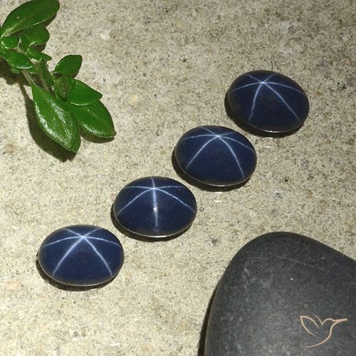 4.52ctw Natural Azul marino intenso Zafiro estrella, Ovalada, Opaco