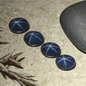 Gemas de zafiro estrella azul natural de 5,03 ct, corte óvalo, opaco