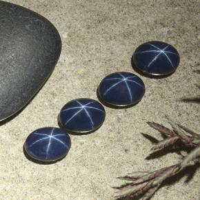 Gemas de zafiro estrella azul natural de 5,03 ct, corte óvalo, opaco