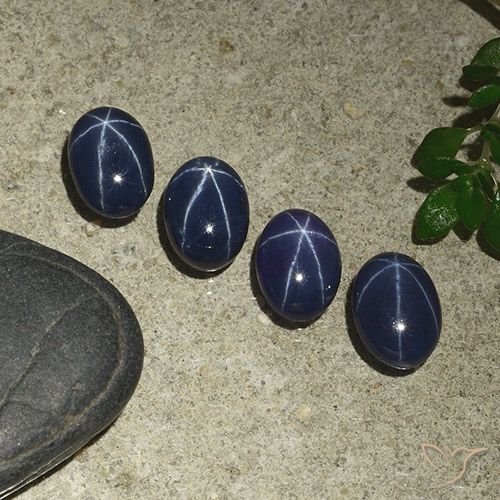 4.72ctw Natural Azul oscuro Zafiro estrella, Ovalada, Opaco