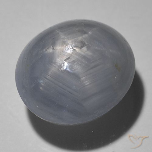 5.41ct Natural Gris oscuro Zafiro estrella, Ovalada, Translúcido