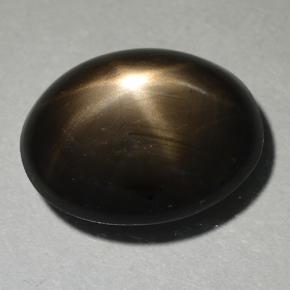 Zafiro estrella Negro natural de 2.25 ct, Corte Óvalo, Opaco