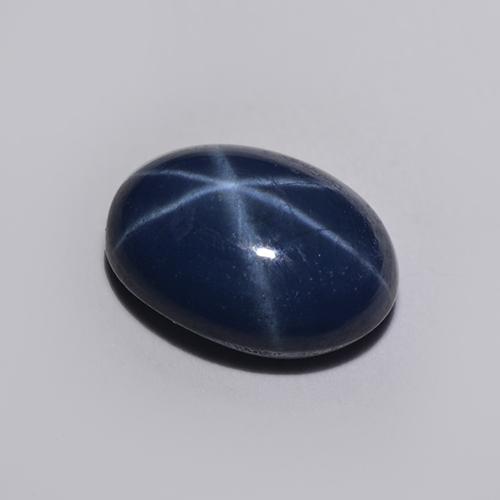 Zafiro estrella Azul crepúsculo natural de 1.30 ct, Corte Óvalo, Translúcido