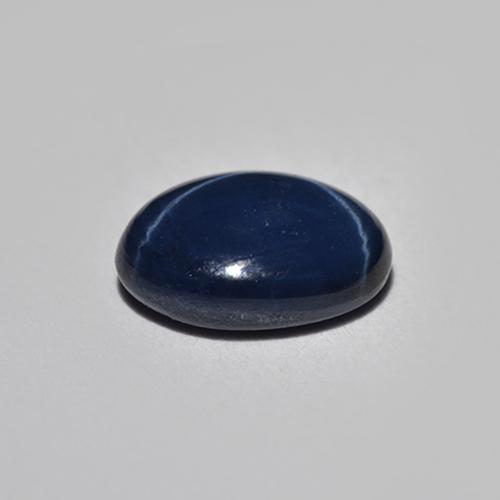 Zafiro estrella Azul oscuro natural de 1.10 ct, Corte Óvalo, Translúcido