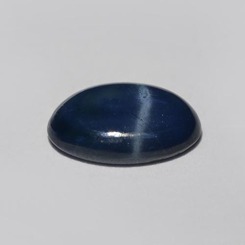 Zafiro estrella azul natural de 0,85 ct, corte óvalo, translúcido