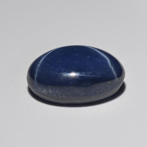 Zafiro estrella Azul oscuro natural de 1.40 ct, Corte Óvalo, Translúcido