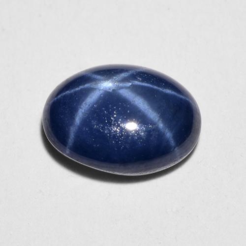 Zafiro estrella azul natural de 1,28 ct, corte óvalo, translúcido