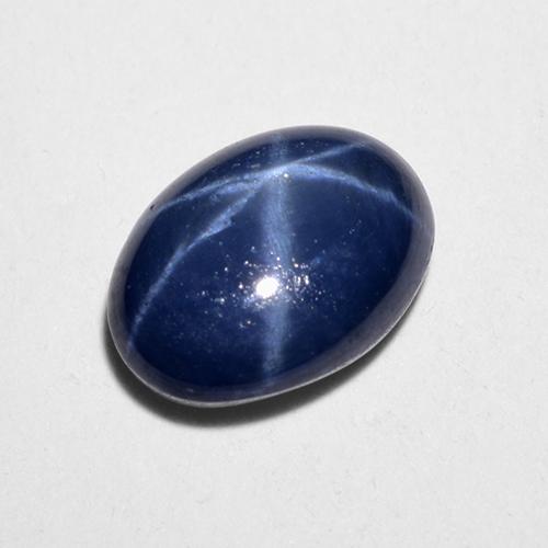 Zafiro estrella azul natural de 1,28 ct, corte óvalo, translúcido