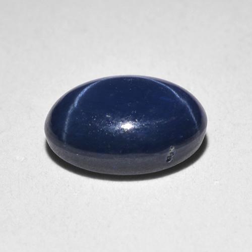 Zafiro estrella azul natural de 1,28 ct, corte óvalo, translúcido