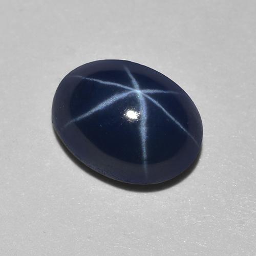 Zafiro estrella azul natural de 1,29 ct, corte óvalo, translúcido
