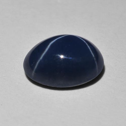 Zafiro estrella azul natural de 1,29 ct, corte óvalo, translúcido