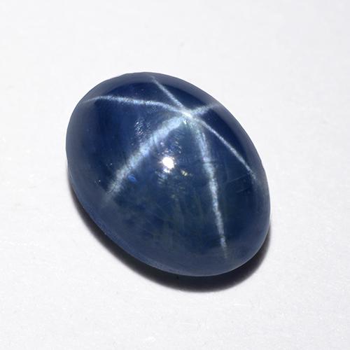 Zafiro estrella Azul noche natural de 1.59 ct, Corte Óvalo, Translúcido