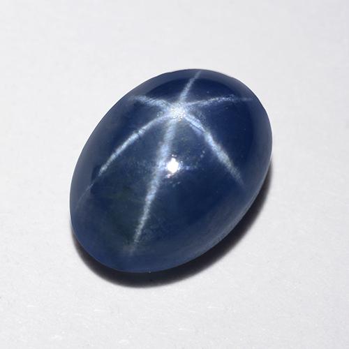 Zafiro estrella Azul noche natural de 1.59 ct, Corte Óvalo, Translúcido