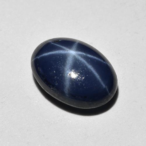 Zafiro estrella azul natural de 1,18 ct, corte óvalo, opaco