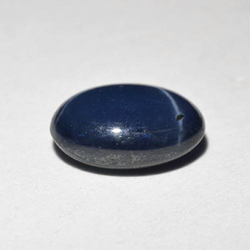 Zafiro estrella azul natural de 1,18 ct, corte óvalo, opaco