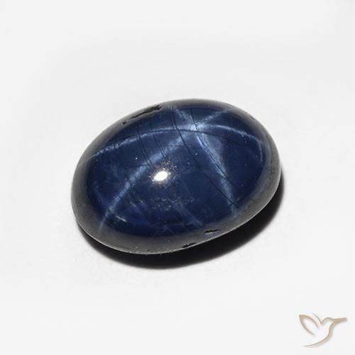 1.51ct Natural Azul noche Zafiro estrella, Ovalada, Opaco