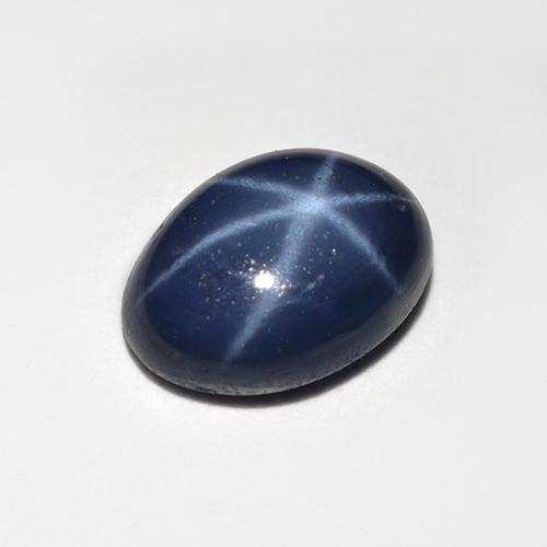 Zafiro estrella azul natural de 1,28 ct, corte óvalo, opaco