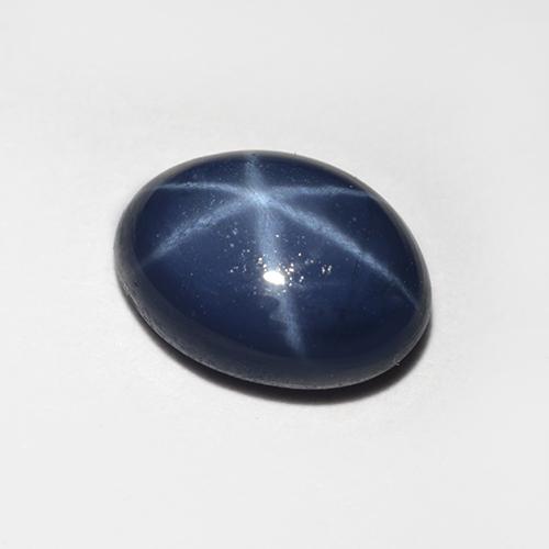 Zafiro estrella azul natural de 1,28 ct, corte óvalo, opaco
