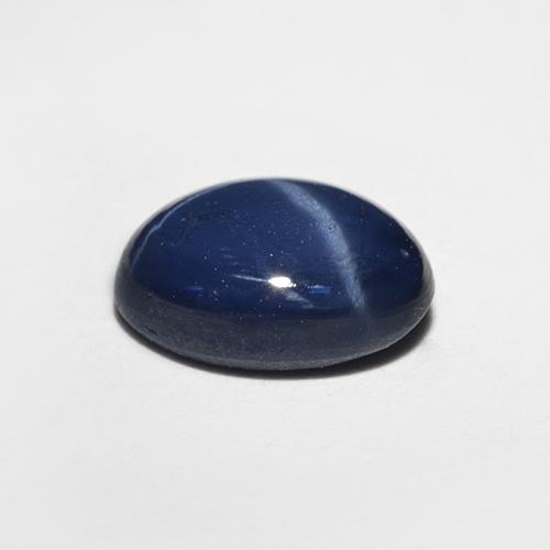 Zafiro estrella azul natural de 1,28 ct, corte óvalo, opaco