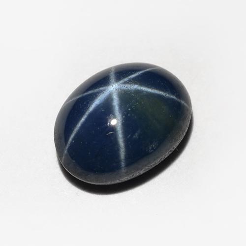 Zafiro estrella azul natural de 1,20 ct, corte óvalo, opaco