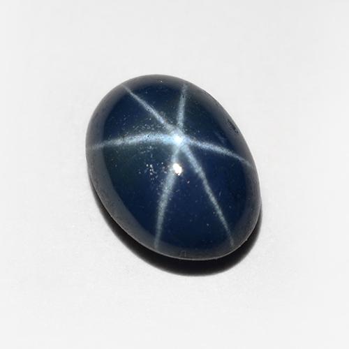 Zafiro estrella azul natural de 1,20 ct, corte óvalo, opaco