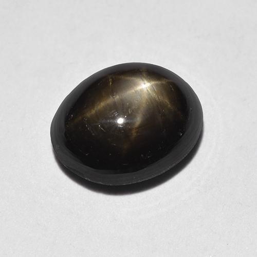 Zafiro estrella Negro natural de 1.84 ct, Corte Óvalo, Opaco