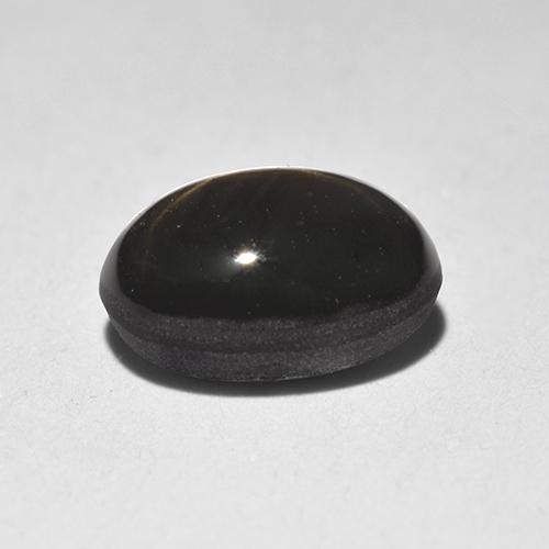 Zafiro estrella negro natural de 1,87 ct, corte óvalo, opaco