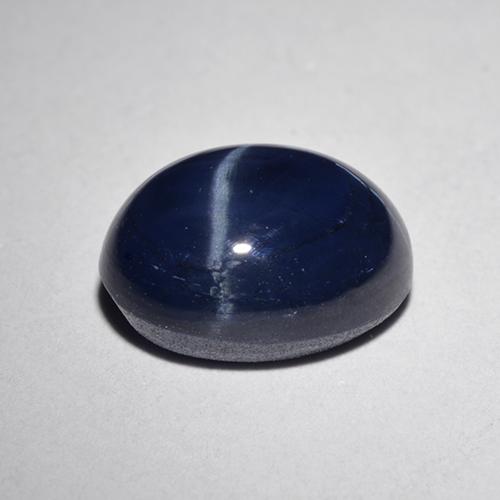 Zafiro estrella azul natural de 4,76 ct, corte óvalo, opaco