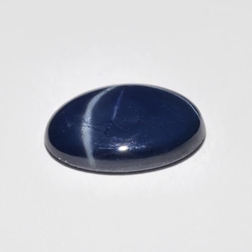 Zafiro estrella azul natural de 2,57 ct, corte óvalo, translúcido
