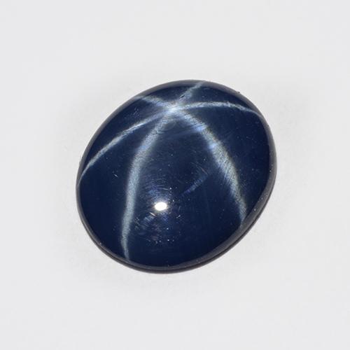 Zafiro estrella azul natural de 2,25 ct, corte óvalo, translúcido