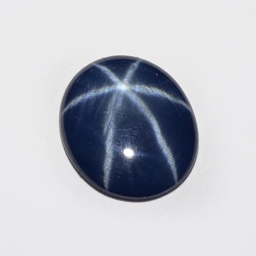 Zafiro estrella azul natural de 2,25 ct, corte óvalo, translúcido
