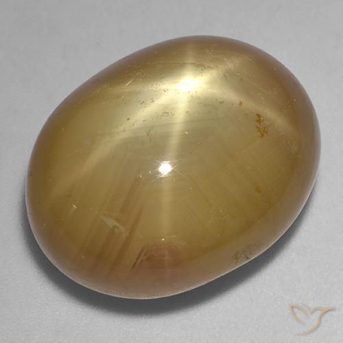 Zafiro estrella Dorado anaranjado natural de 36.42 ct, Ovalada, Opaco