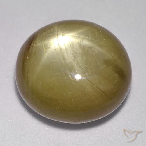 Zafiro estrella Dorado anaranjado natural de 22.13 ct, Ovalada, Opaco