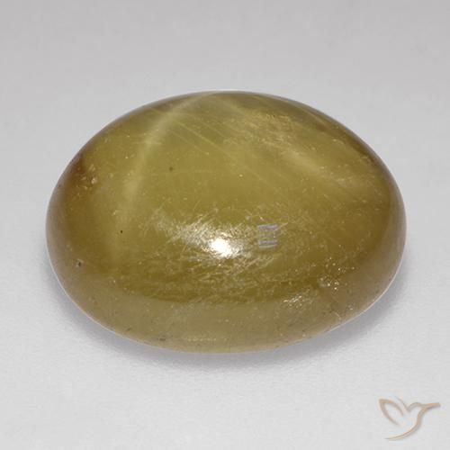 Zafiro estrella Dorado anaranjado natural de 22.13 ct, Ovalada, Opaco