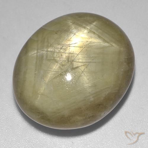 44.94ct Natural Amarillo terroso Zafiro estrella, Ovalada, Opaco
