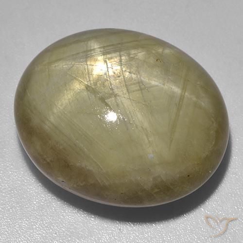 Zafiro estrella Amarillo terroso natural de 44.94 ct, Ovalada, Opaco