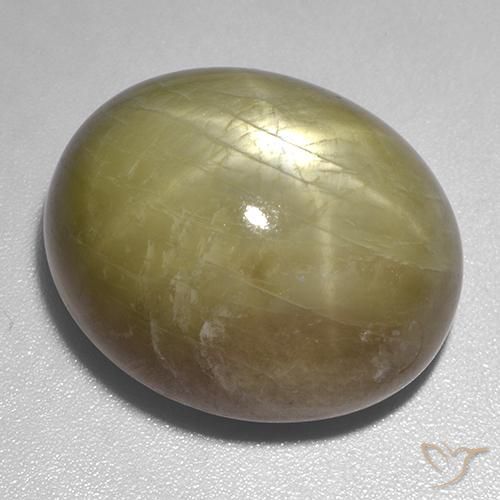 Zafiro estrella Amarillo dorado natural de 54.80 ct, Ovalada, Opaco